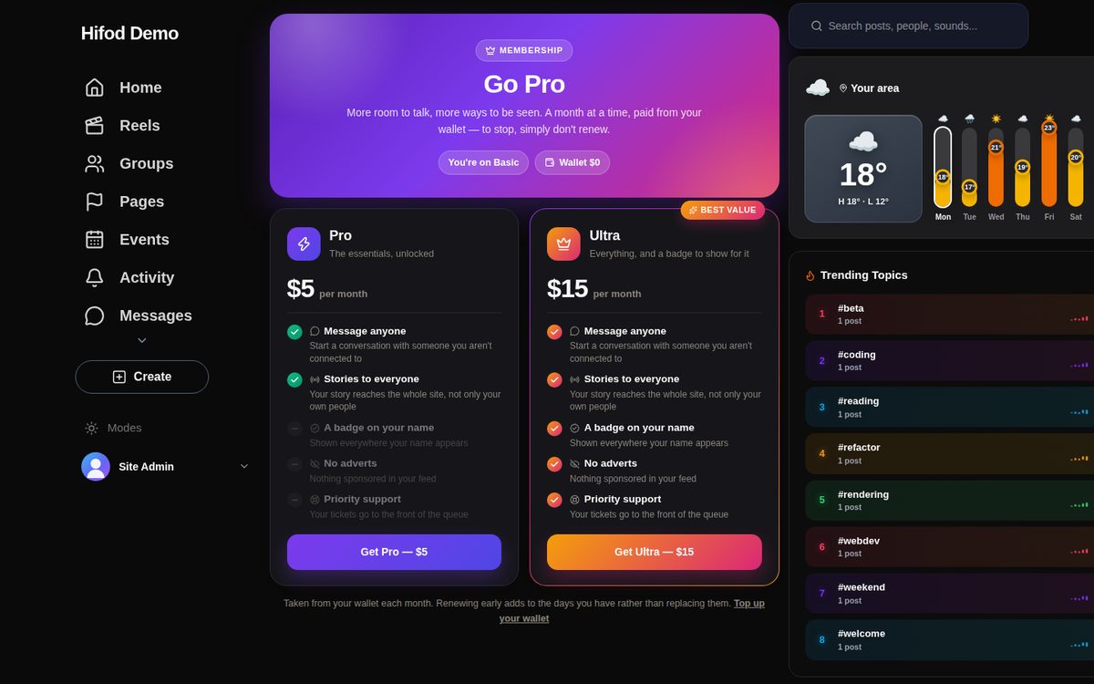 Go Pro page